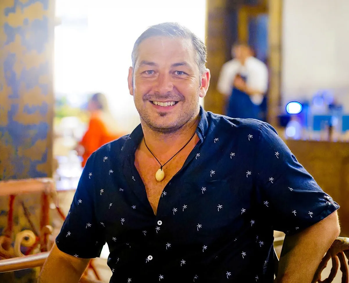 Sorin Mihailovici smiling on location